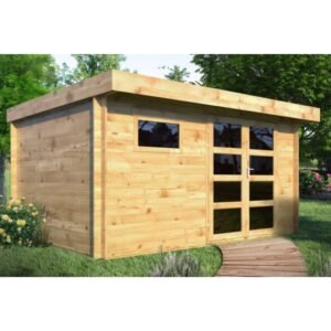 Abri de jardin en bois moderne TERY - 13m² - Prix d'usine - DESTOCKAGE