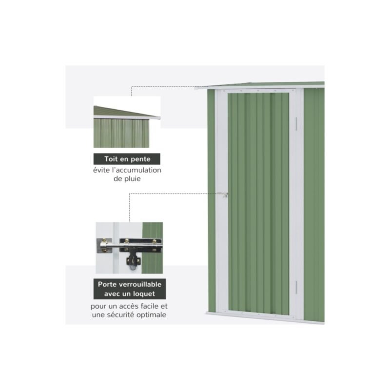 Abri de jardin en acier ondulée COMPACT - 1,2 m² – Image 3