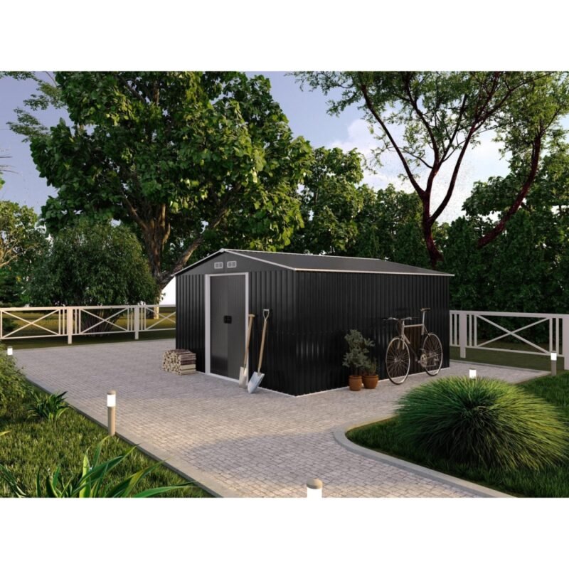 Abri de jardin en acier galvanisé MARISA - 12,5 m² – Image 5