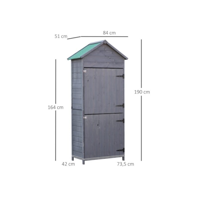Abri de jardin en pin massif ANASTASIA - 1,19 m² – Image 3