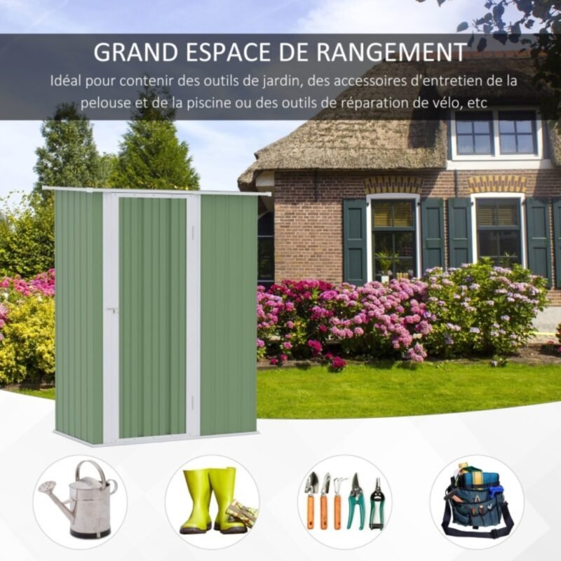 Abri de jardin en acier ondulée COMPACT - 1,2 m² – Image 2